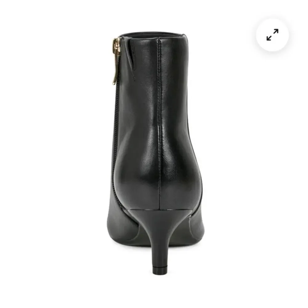 New Easy Spirit Laina Leather Bootie Black 7.5M